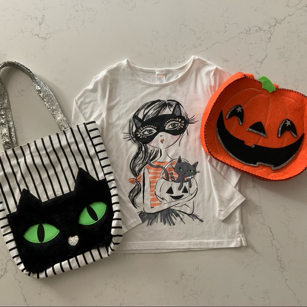Gymboree Halloween Shirt + Cat Treat Bag (Target)